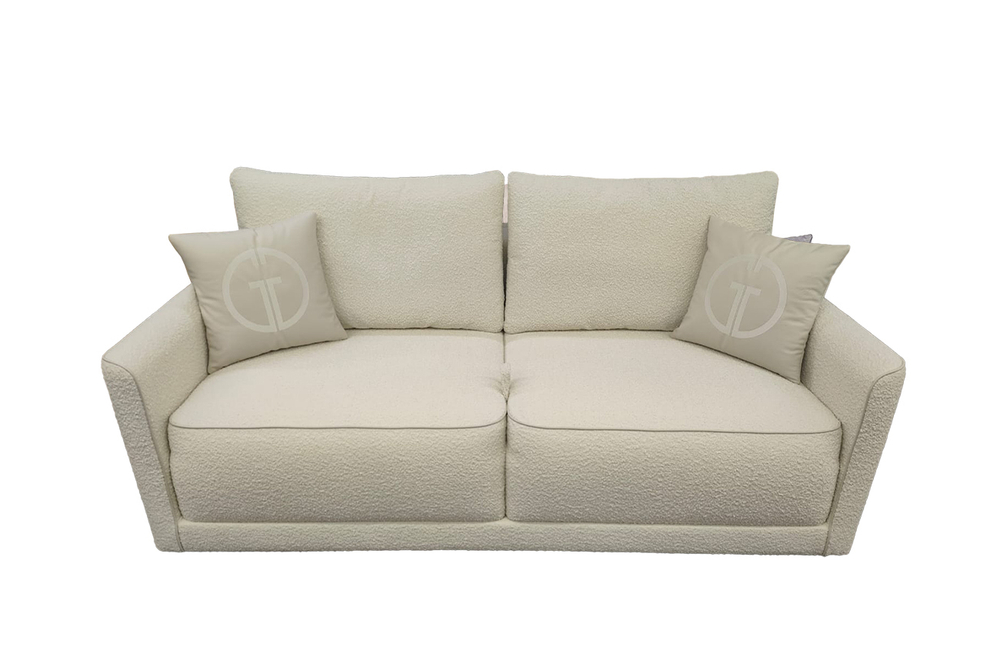 Диван Garda Decor Портофино (Portofino) 200 двухм раскл с кантом букле экрю Orso-Ecru+Enzo000