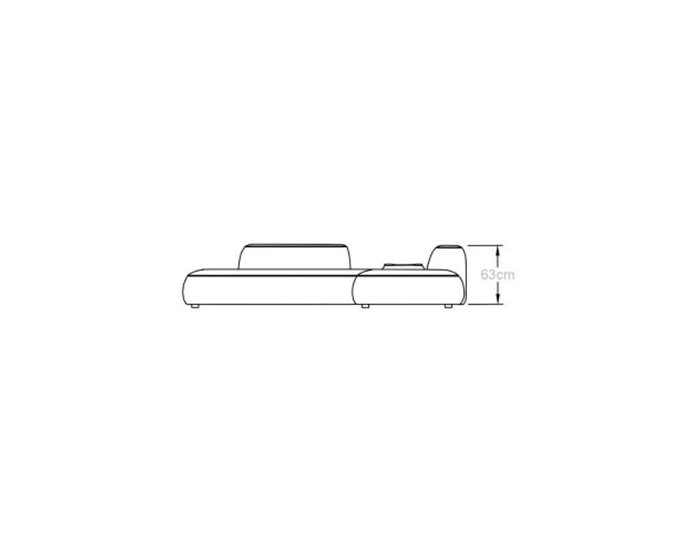 Модульный диван Генрих (Genrih), 4160 мм Угловой пуф