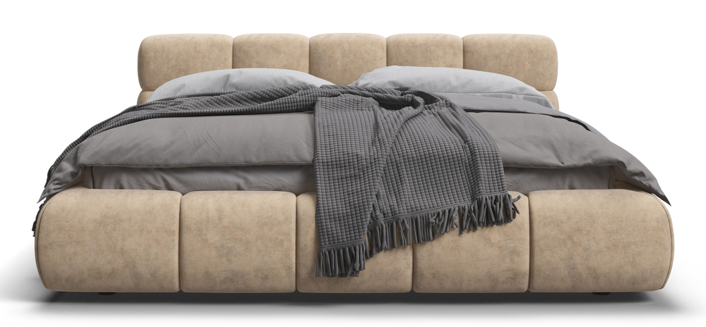 Босс Дрим Кровать+ПМ 160 Велюр Монолит латте