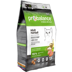 Сухой корм ProBalance Adult Hairball для кошек, облегчающий выведение шерсти