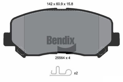 BENDIX Braking - BPD1392-BEN - Brake Pad Set, disc brake