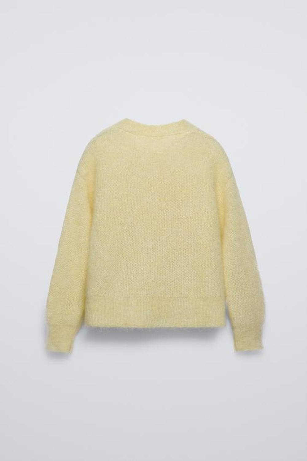 ZARA КАРДИГАН ИЗ СМЕСОВОЙ АЛЬПАКИ, ЖЕЛТЫЙ