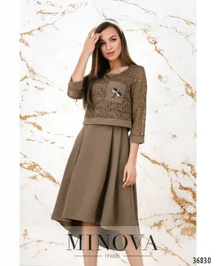 Платье 8619-мокко Minova