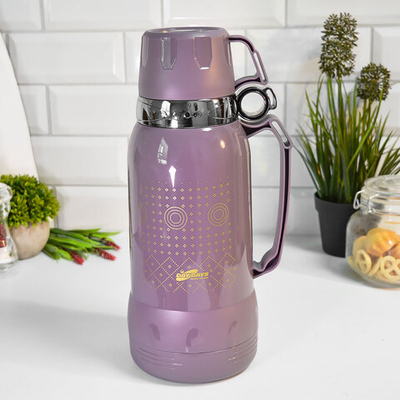 Термос 1,8л пластик, стеклянная колба, DE-180-2