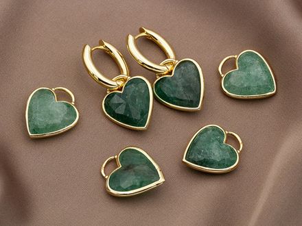 Подвеска "Сердце" 23,5мм, из авантюрина