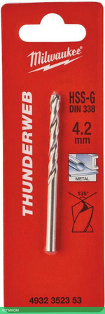 Сверло по металлу Milwaukee Thunderweb HSS-G 4.2x75мм (4932352353)