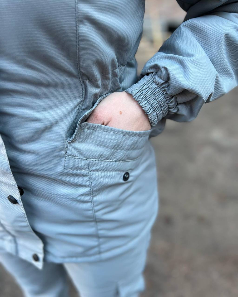 Женская горка Валькирия флис / осень-зима / серо-голубой