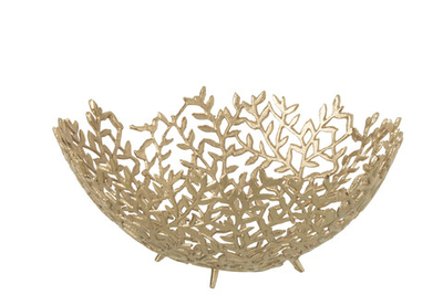 Блюдо декоративное "Золотые листья" большое 37x38x17см