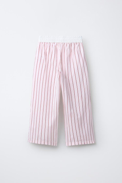 ZARA БРЮКИ В ПОЛОСКУ, РОЗОВЫЙ