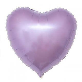 Фольгированный воздушный шар сердце, сиреневый, 46 см