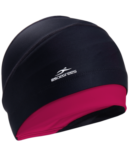 Шапочка для плавания Duplo Black/Raspberry, полиамид, для длинных волос