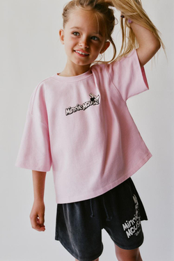 ZARA КОМПЛЕКТ ИЗ ФУТБОЛКИ И ШОРТОВ-БЕРМУДОВ С ПРИНТОМ MINNIE MOUSE © DISNEY, АНТРАЦИТОВО-СЕРЫЙ