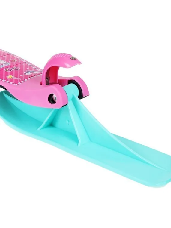 Самокат-снегокат 2 в 1 GRAFFITI «Девочка»