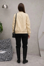 Бомбер женский "HN-14" бежевый