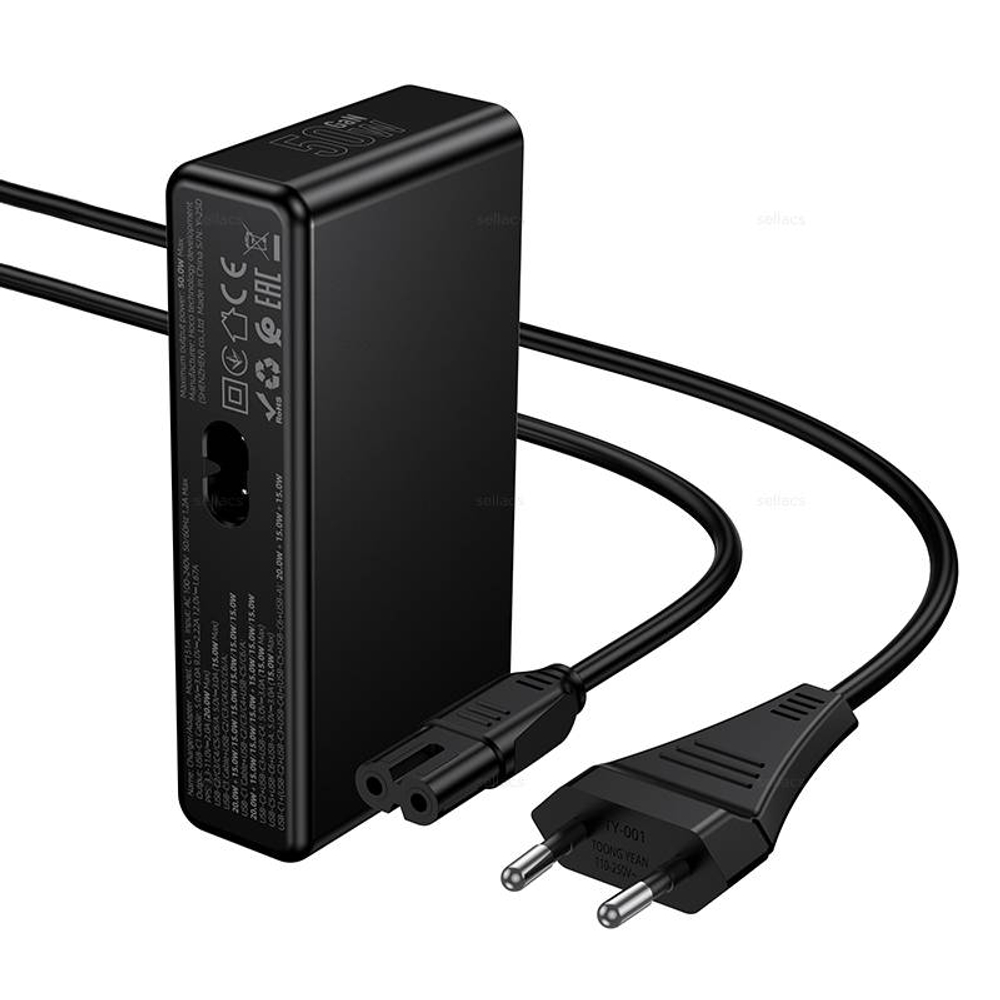 Зарядное устройство PD50W 7-портов (6C1A) Hoco C151A (black)
