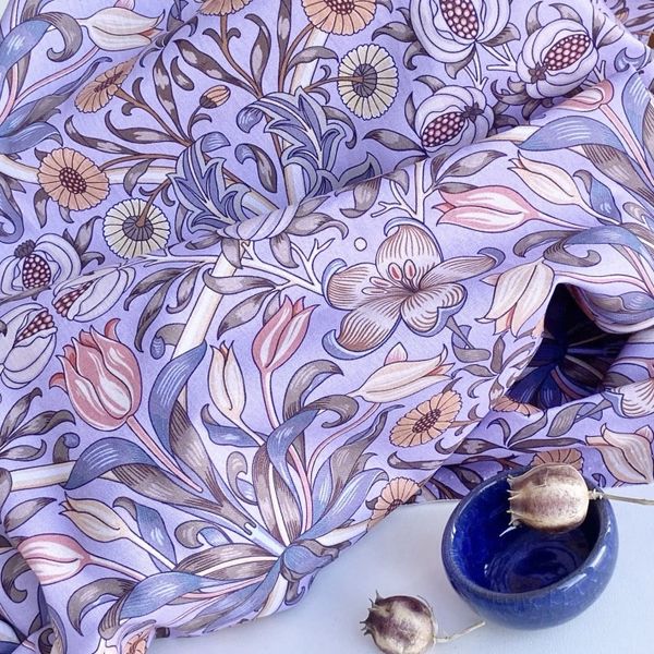 У. МОРРИС, цв. сиреневый, 100% хлопок Handmade Fabrics 2