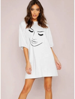 Футболка лицо девушки