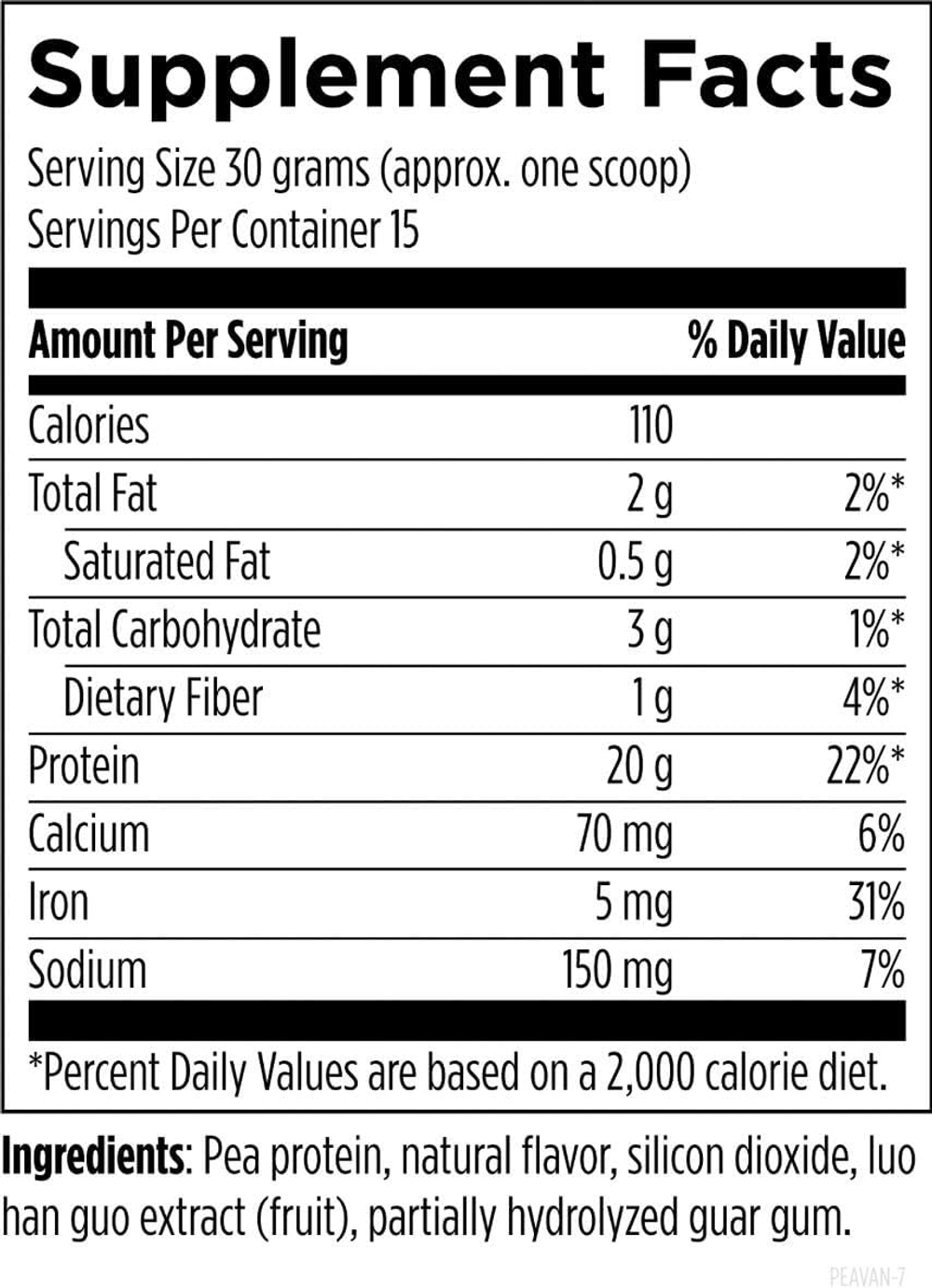 Designs For Health - PurePea™ Vanilla - 450 gr