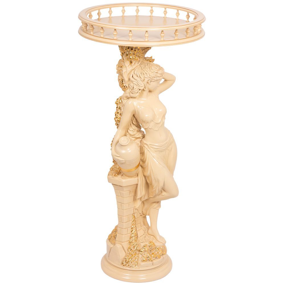 Подставка декоративная Девушка с кувшином №450/2 Айвори
