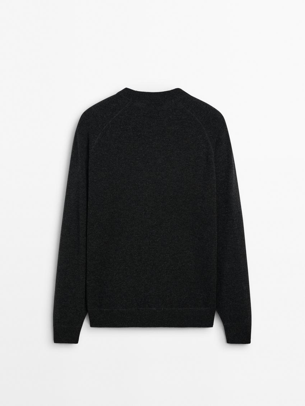 Massimo Dutti Свитер из 100% шерсти, маренго