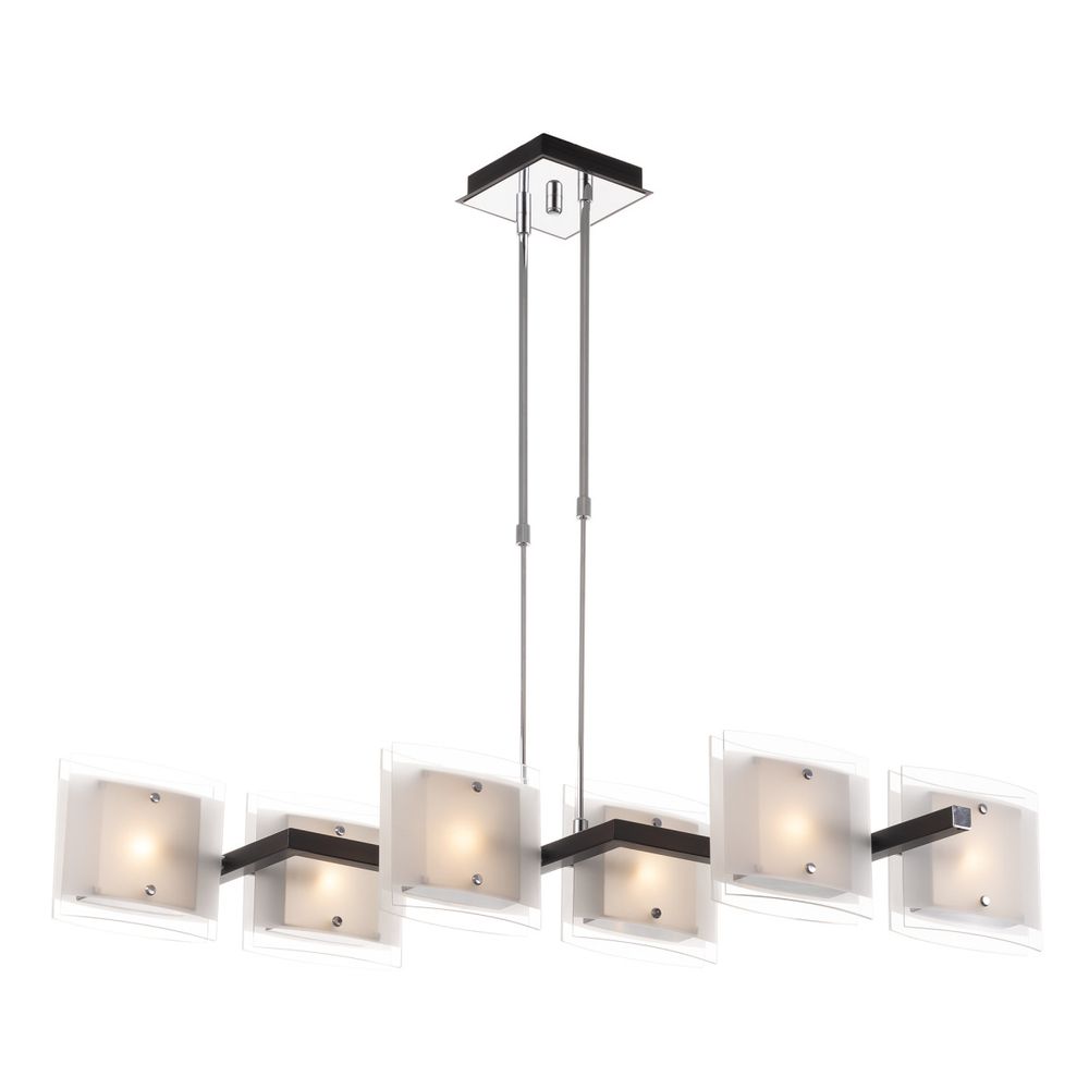 Citilux Сантона CL210165 Люстра на штанге Венге Хром