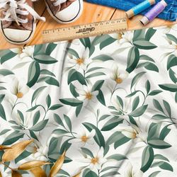 Ткань Ниагара Софт нежная цветочная иллюстрация