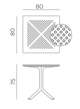 Стол пластиковый обеденный ClipX 80