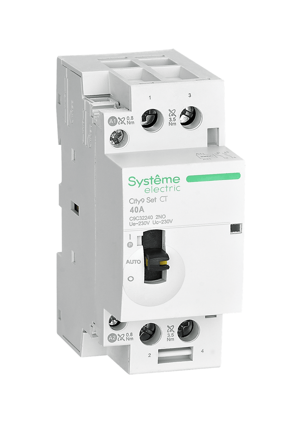 Контактор модульный 40A 230В 2НО AC 2Р 230В-230В City9 Set C9C32240 Systeme Electric