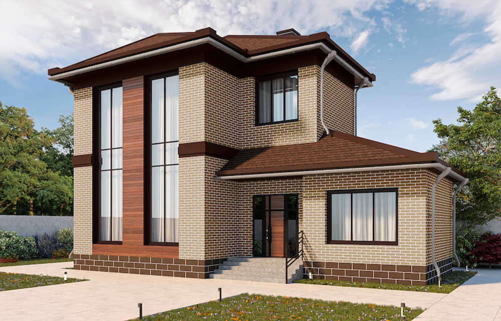 АМК фасад кирпич однотонный