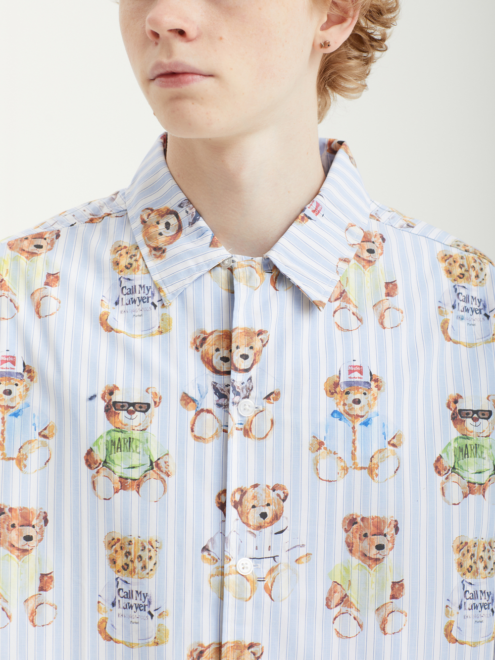Мужская Рубашка Teddy Striped
