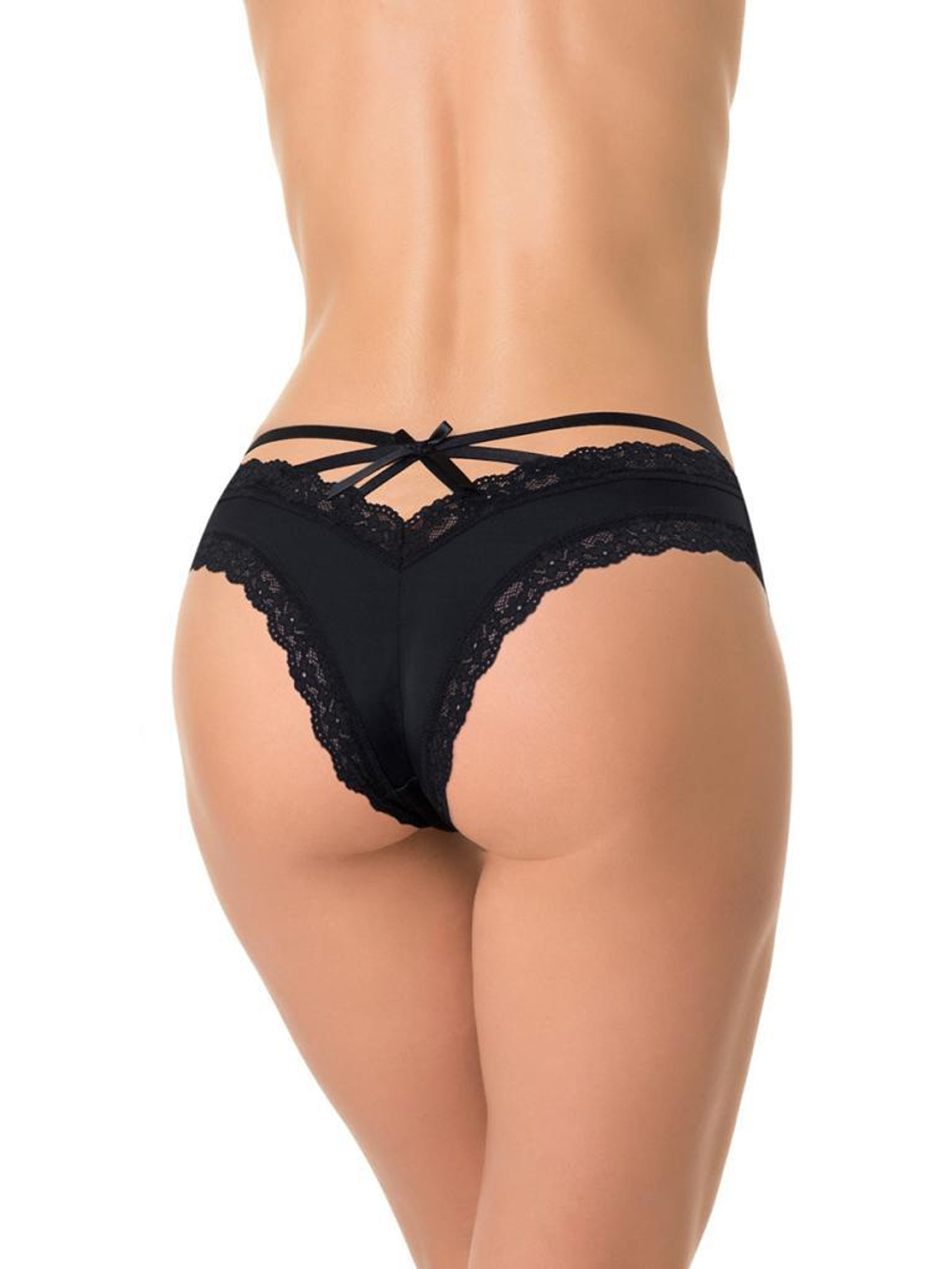 Трусы-бразилианы с пикантной задней частью (Размер: S) (Цвет: бежевый)