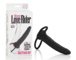 Насадка на пенис Silicone Love Rider Dual Penetrator для двойного проникновения - 14 см. (Цвет: черный)