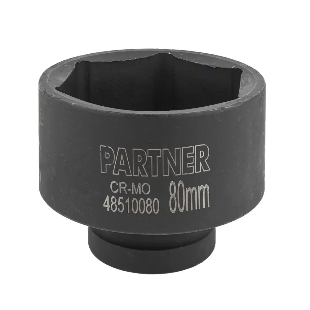 Головка ударная глубокая 80мм (6гр),1'' Partner PA-48510080
