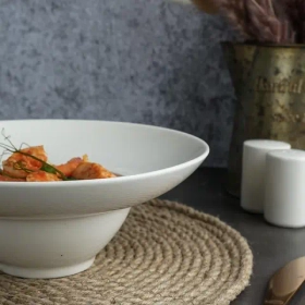 Тарелка для пасты,салата,супа 21см, фарфор "NOBLE" серия "Fine Plus"