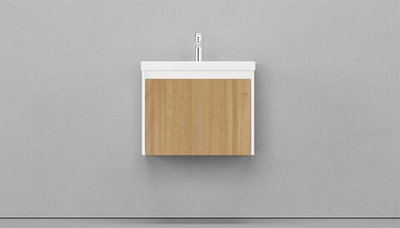 Тумба подвесная VELVEX Klaufs 60.1Y-617.216 с раковиной Cersanit COMO 60