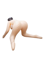 Телесная надувная секс-кукла в позиции догги-стайл (Цвет: телесный)