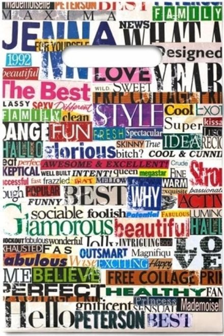 Пакет с вырубной ручкой "Массмедиа" 20х30см 30мкм (100/2000шт)