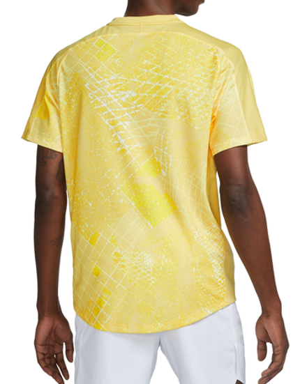 Мужская теннисная футболка Nike Court Dri-Fit Victory Novelty Top - saturn gold/white