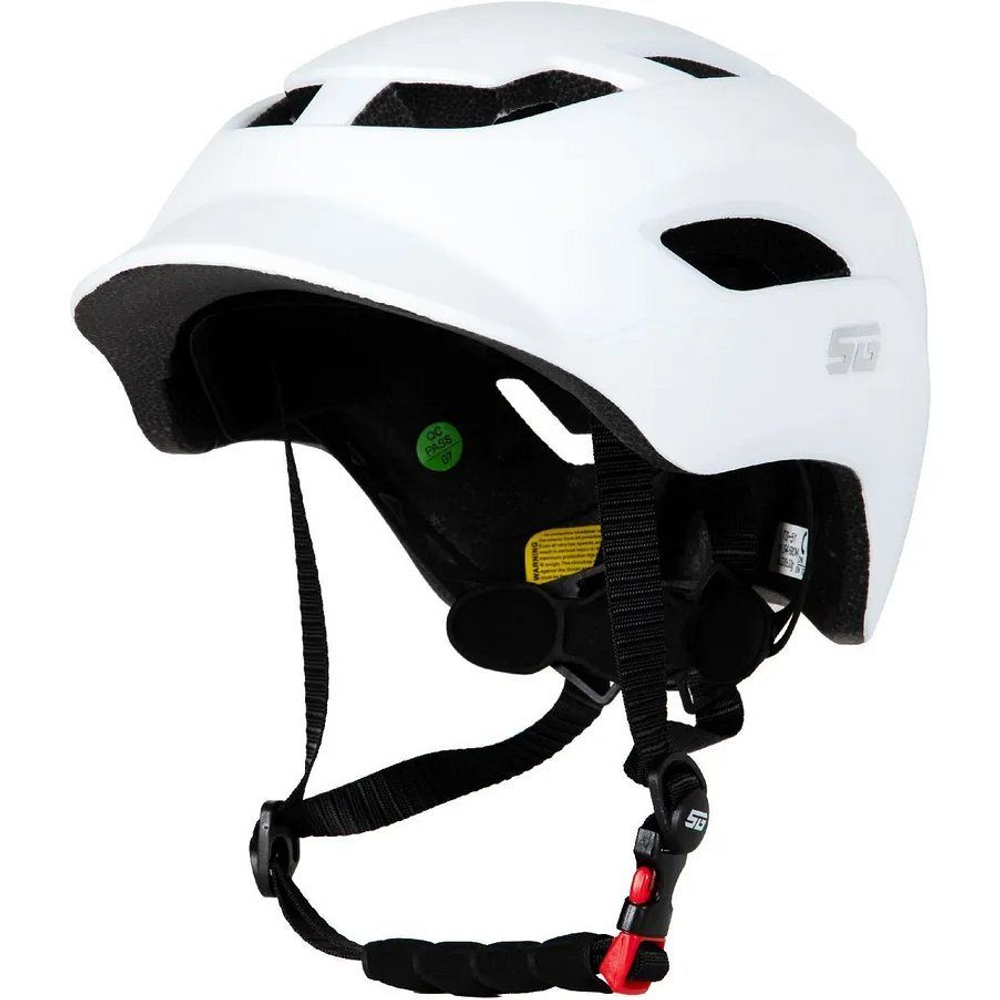 Шлем STG TS-51 с фонарем, M (54-58 см), белый