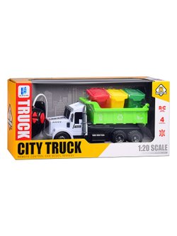 Игровая машинка Мусоровоз с контейнерами (998-90Y)