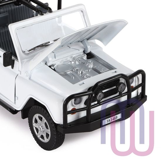 МОДЕЛЬ МАШИНЫ 1/24 УАЗ-469 БЕЛЫЙ