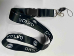 Volvo (Черный) / Брелок, шнурок для ключей на шею Volvo (Вольво), ланъярд, крафт, черный (1 шт)