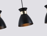 Светильник подвесной TR8469/3 BK/FGD черный/золото E27/3 max 60W 550*135*1000