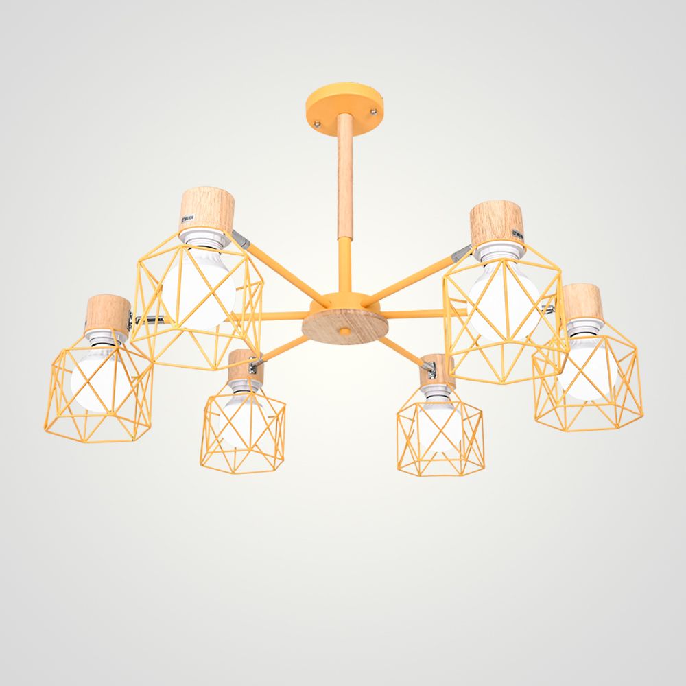 Потолочная люстра CORF B3 Yellow 6 lamps