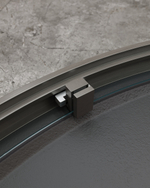 Душевой уголок Cezares MOLVENO-R-1-90-C-GM-IV, 90х90х195, профиль оружейная сталь, прозрачное стекло