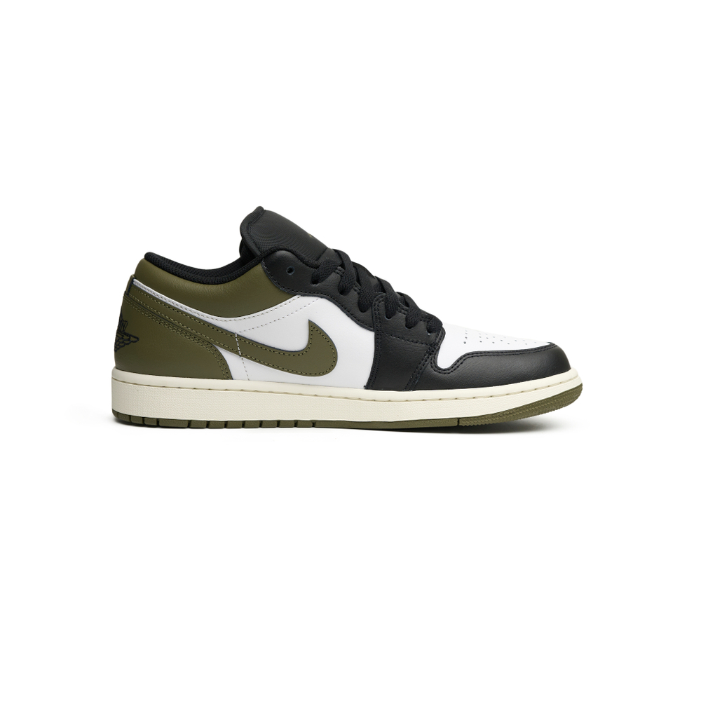 Кроссовки Jordan 1 Low "Black Toe Medium Olive"