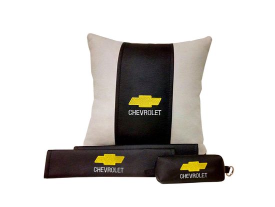 Подарочный набор автомобилисту "Безопасность +" (подушка + накладка на ремень безопасности + ключница)