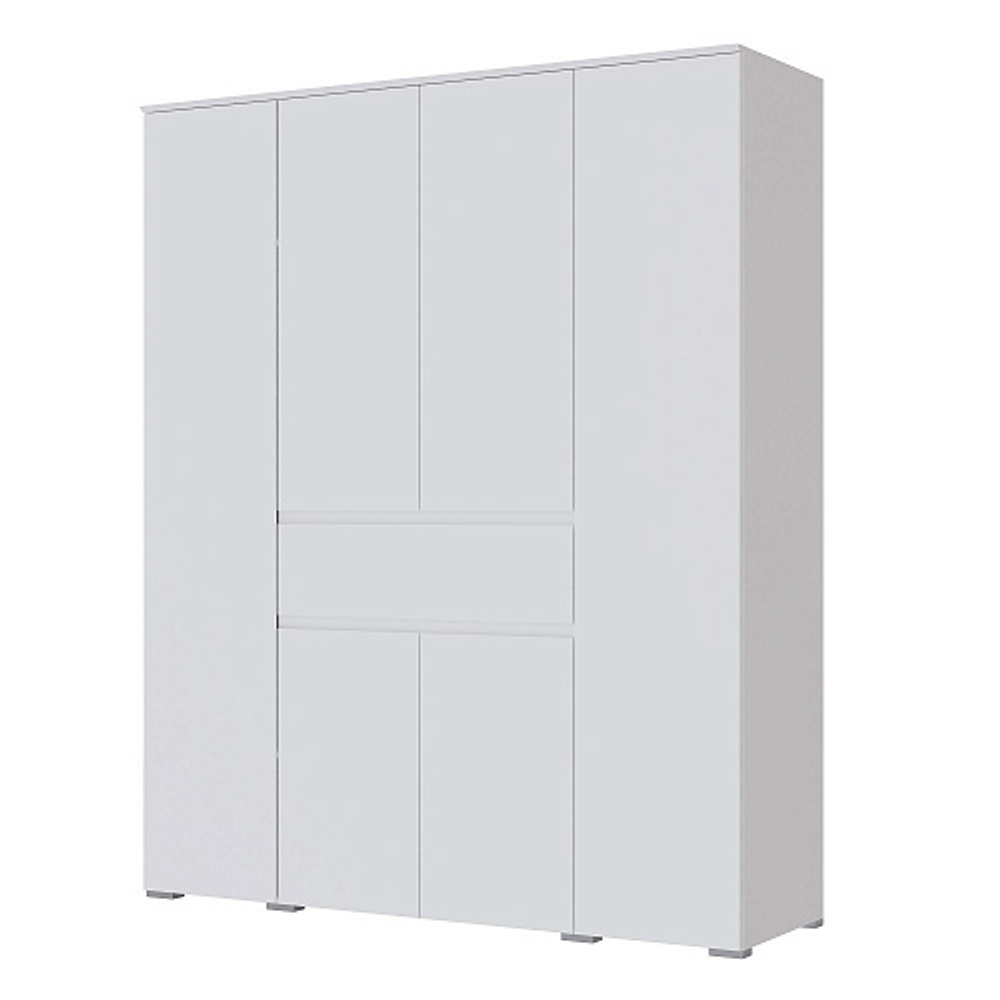 Шкаф четырехстворчатый Плейона, белый