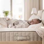 Матрас с пружинами карманного типа, жесткий / натуральный - IKEA VATNESTROM/VATNESTRÖM/ВАТНЕСТРЁМ ИКЕА, 180х200 см, белый/бежевый