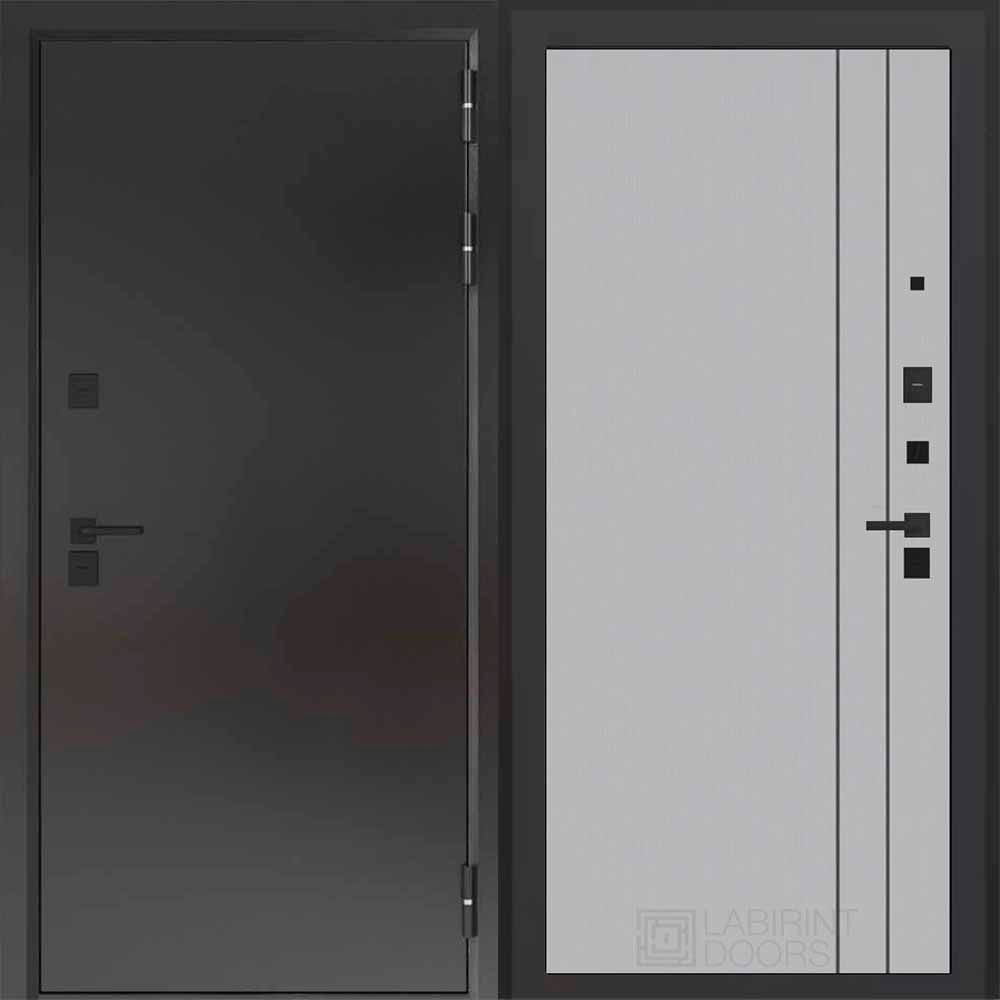 Входная дверь с терморазрывом Бункер БН 10 Тепло Плюс - 10 Серый софт рельеф